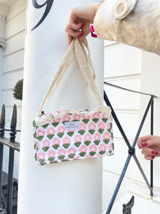 Pink Block Print Bag