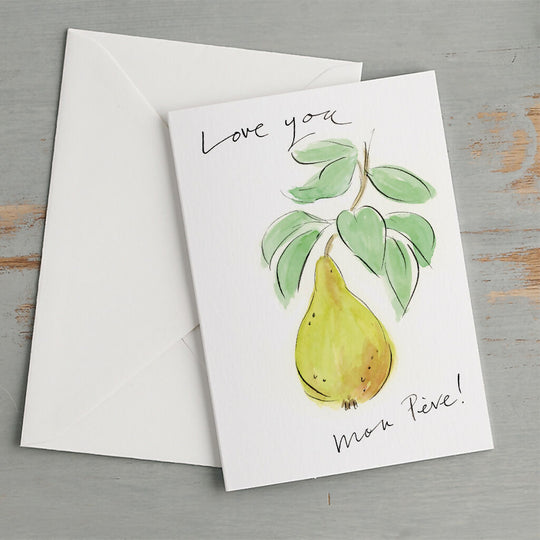 'Love You Mon Pere!' Funny Fruit Father's Day Card