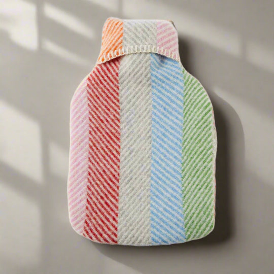 Block Check Pure New Wool Hot Water Bottle