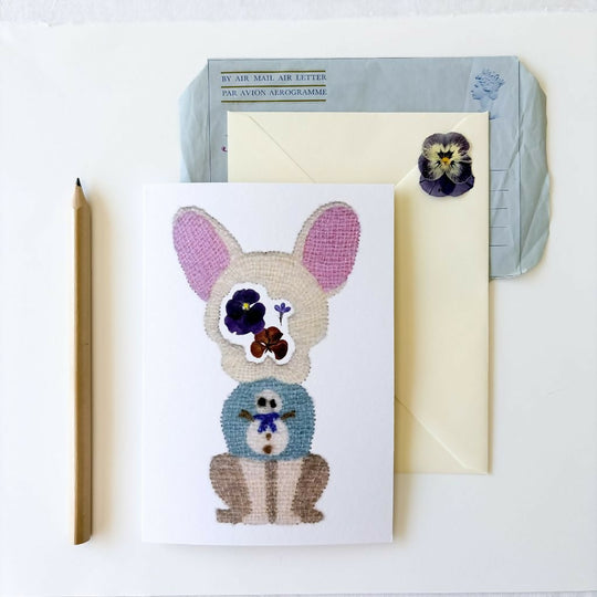 Botanical French Bulldog Christmas Card