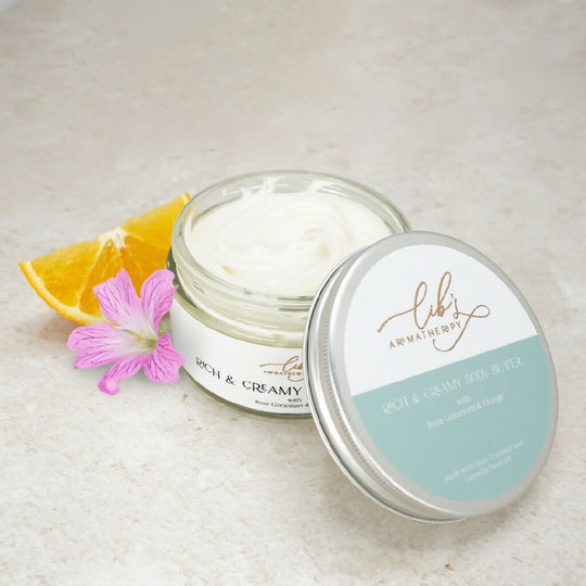 Rich and Creamy Rose Geranium and Orange Body Butter