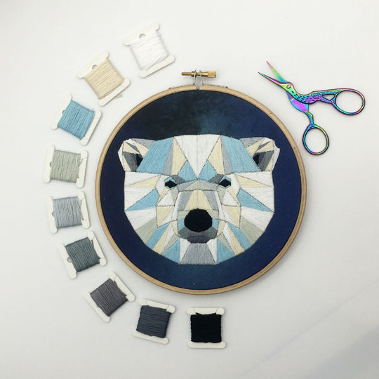 Polar Bear Embroidery Kit