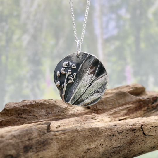 Silver Olive Leaves Necklace