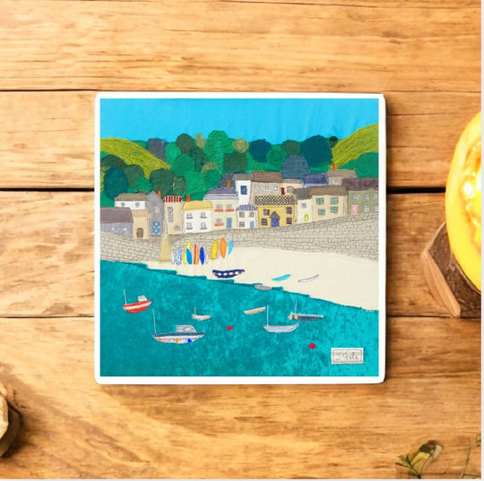 Mousehole Cornwall Ceramic Coaster