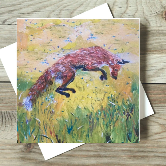 Leaping Fox Card