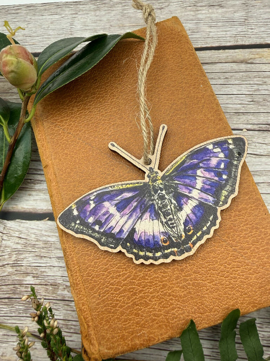 Sustainable Purple Emperor Butterfly Decoration