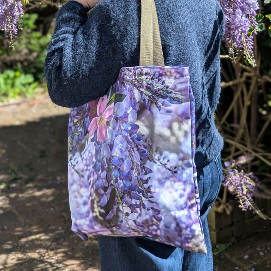 Wisteria Cotton Tote Bag
