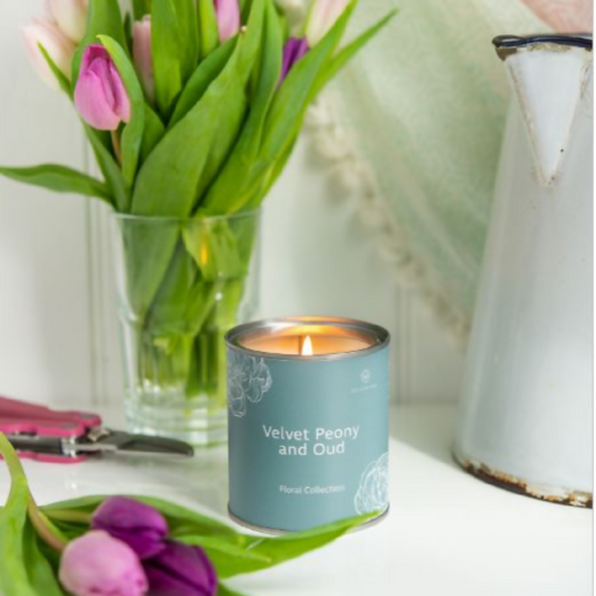 Velvet Peony and Oud Candle or Wax Melts