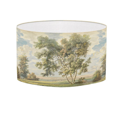 period print watercolour landscape lampshade