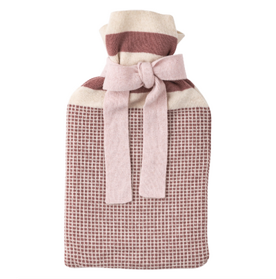 Merino Hot Water Bottle in Mauve