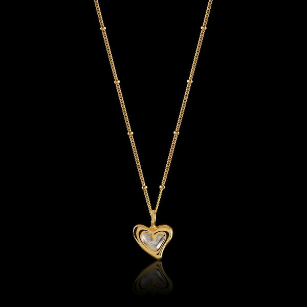 Gold Vermeil Heart Charm Necklace