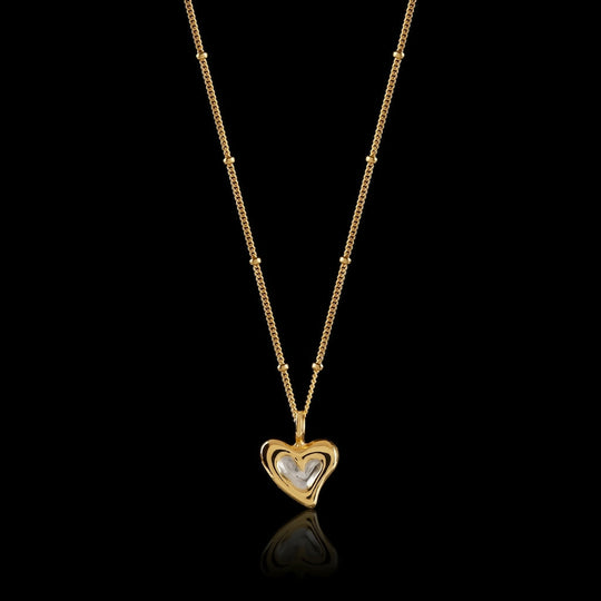 Gold Vermeil Heart Charm Necklace