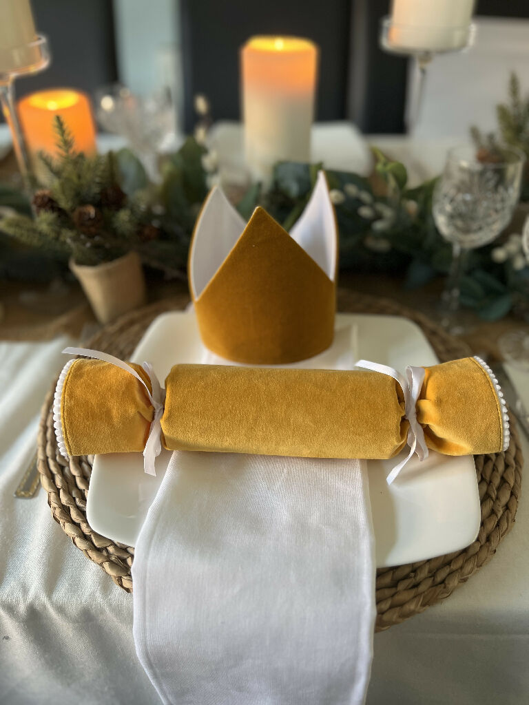 Luxury Velvet Christmas Cracker Hats/Crowns Eco and Reusable - 8 Colours