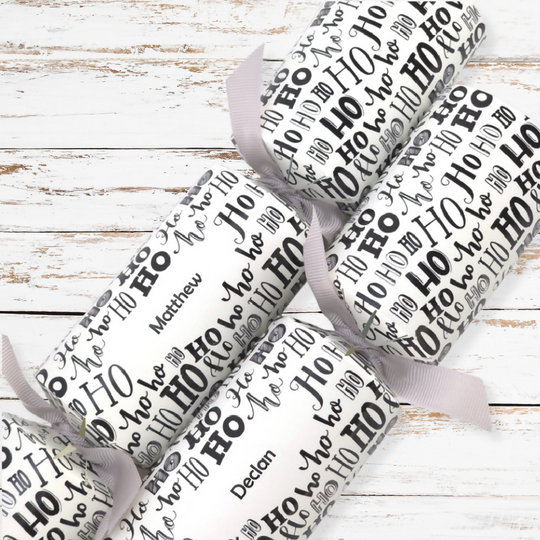 Personalised Cracker Making Craft Kit | Ho Ho Ho | Makes 4 or 6 Crackers
