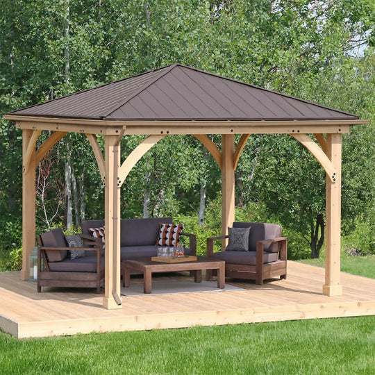 Meridian Gazebo 12ft x 12ft (3.7m x 3.7m) with Rain Guttering