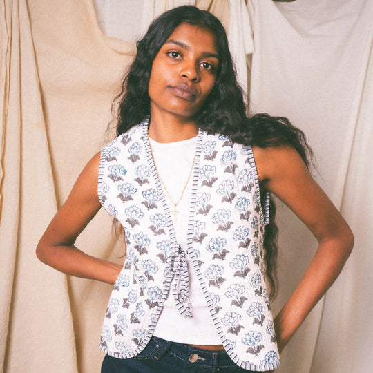 White Amour Waistcoat