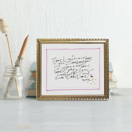 'Love, Love, Love...You' Framed Original Art