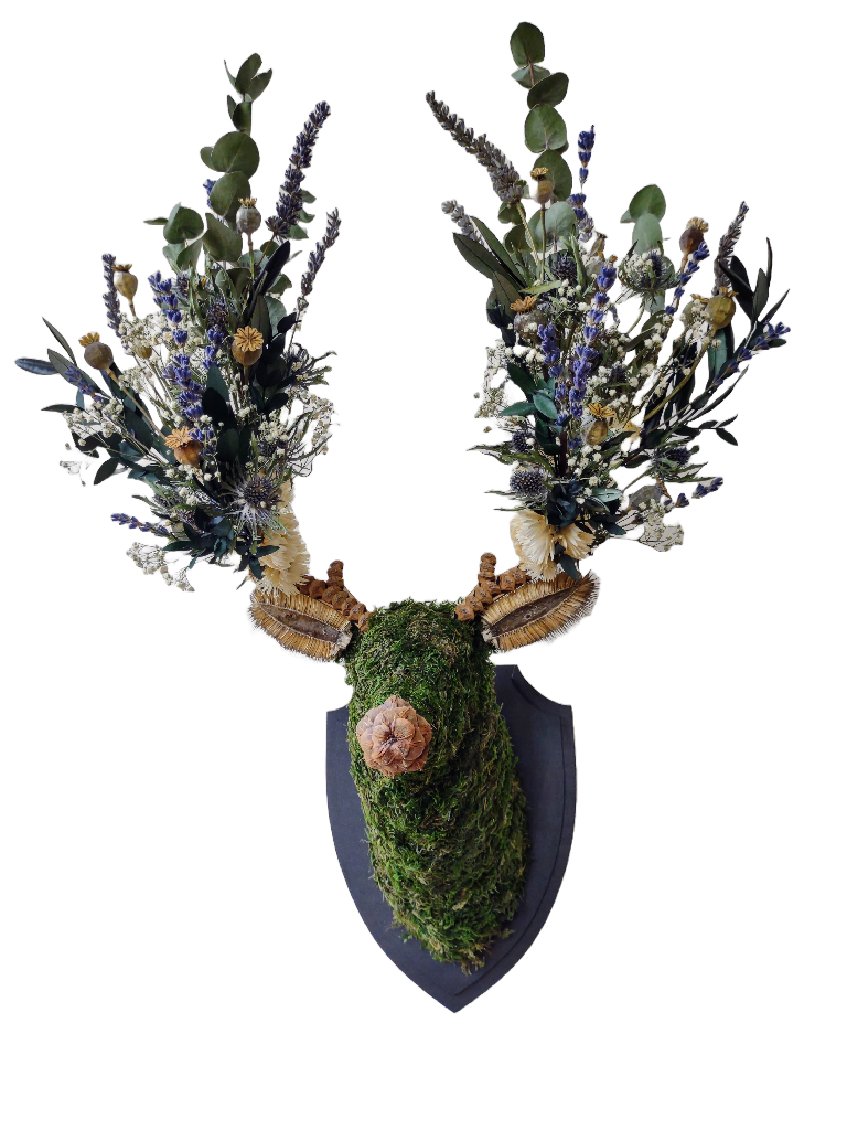 'Serenity' Botanical Stag Wall Mount