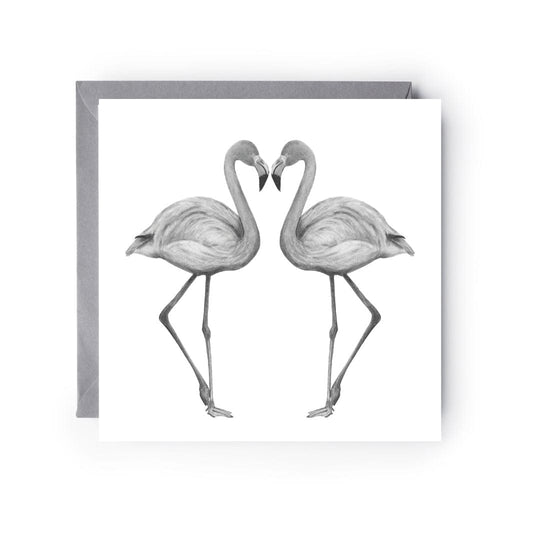Celeste and Flamingo Friend Hand Drawn Greeting Card