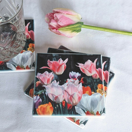 Tulip Ceramic Coaster Set