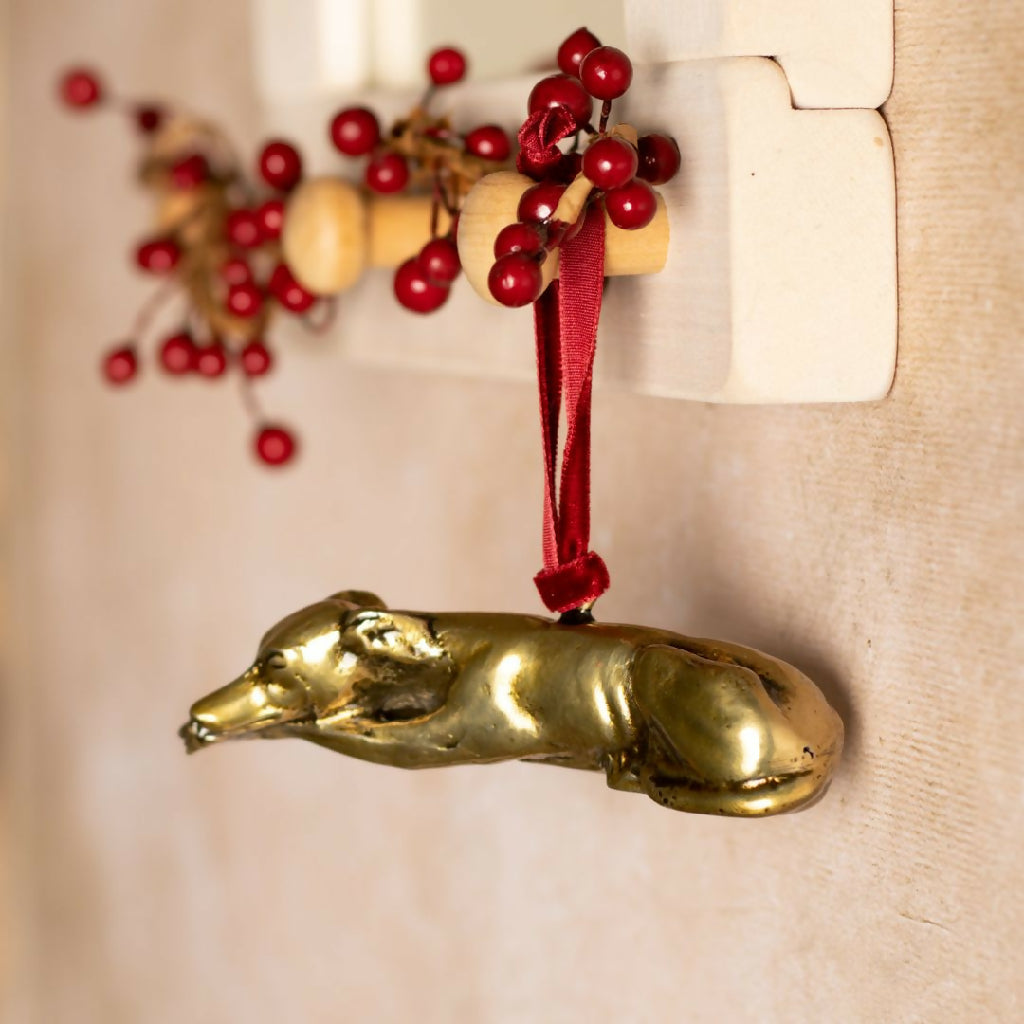 Isaurus - Greyhound Christmas Hanging Decoration