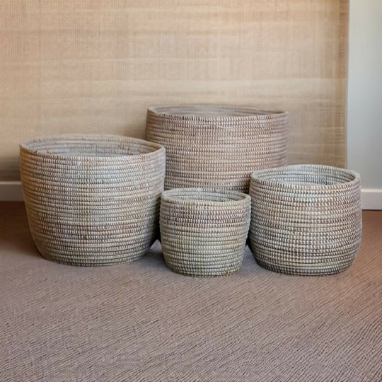 Suraya Set of 4 Handwoven Senegalese Baskets