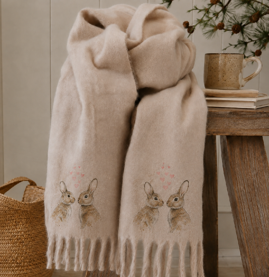 Sweethearts Rabbit Scarf Fluffy Women's Scarf
