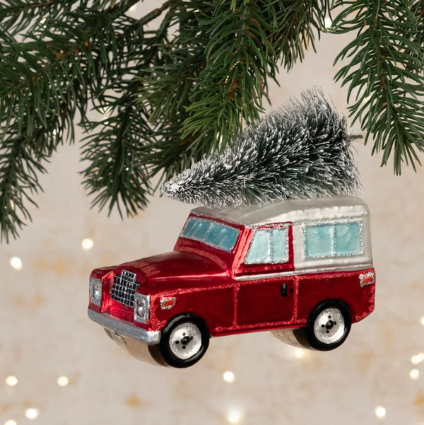 Glass Bauble - Red Defender