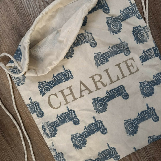 Personalised hand printed PE bag