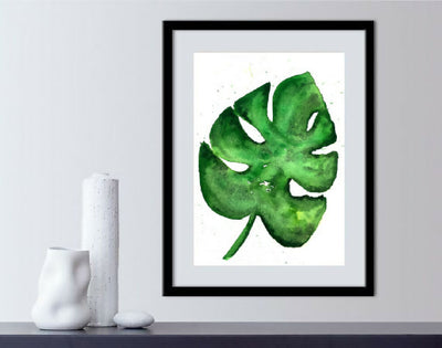 Monster Monstera Watercolour Print