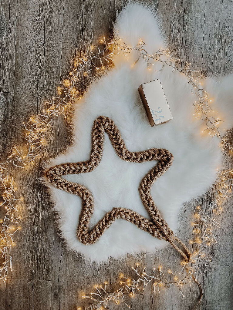 25cm Jute Christmas Star Wreath