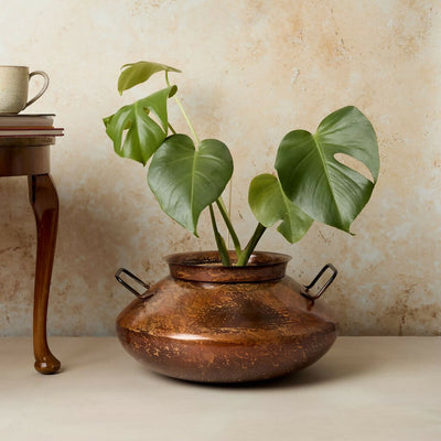 Rustic Finish Belly Planter Kalam