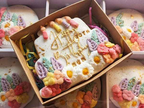Hand Iced Personalised Birthday Cake Biscuit