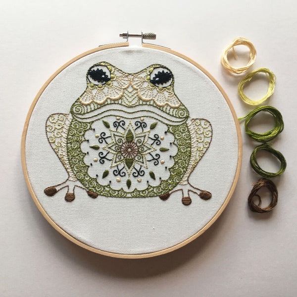 Frog Embroidery Kit