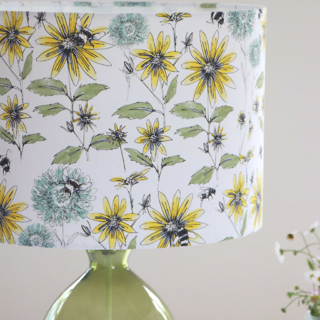 Bumblebee and Flora Designer Lampshade