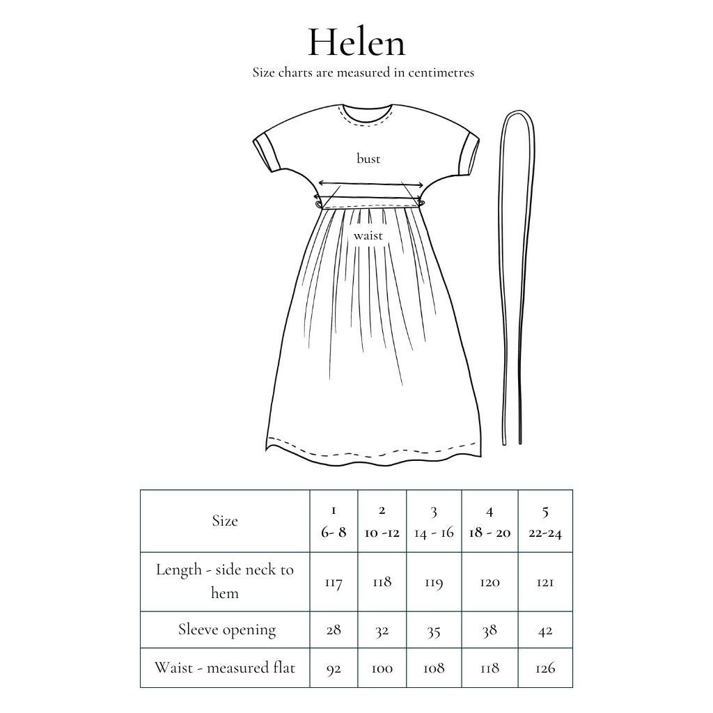 Helen Linen Dress In Oatmeal Check