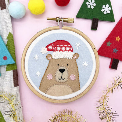 Christmas Bear Embroidery Kit 2