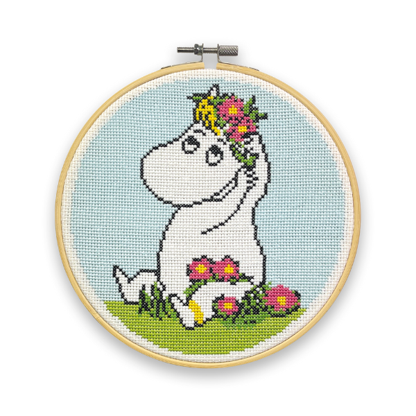 Moomin - Snorkmaiden Flower Arranging Cross Stitch Craft Kit