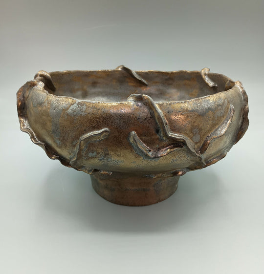 Hand-built Large Stoneware Sinuous Bowl