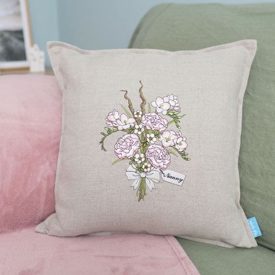 Personalised Bouquet for Mother Figures Cushion