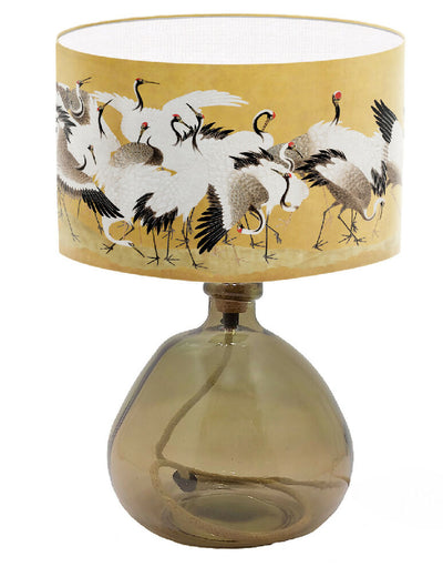 lampshade crane oriental print elegant lampshade