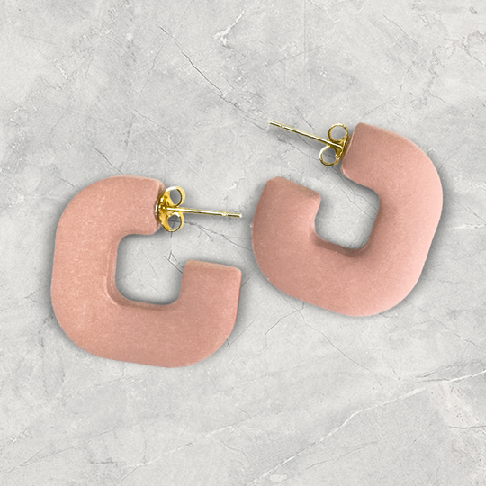 Viva | Blush | Hoop Earrings