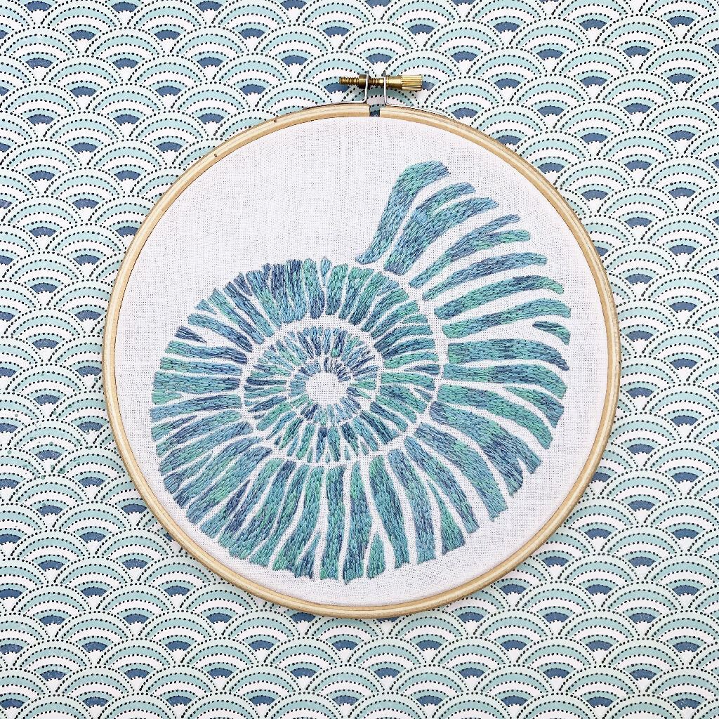 Ammonite Shell Hand Embroidery Kit | Country Living Marketplace
