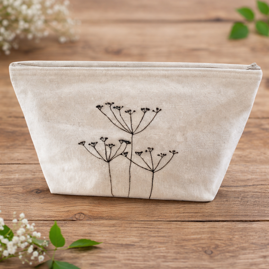 Handmade Fabric Washbag | Natural 100% Organic Fabric | Free UK Shipping