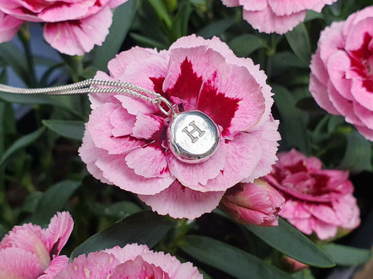 Personalised Sterling Silver Pebble Initial Necklace