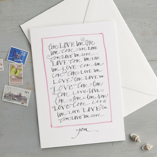 'Love, Love, Love...You' Greeting Card