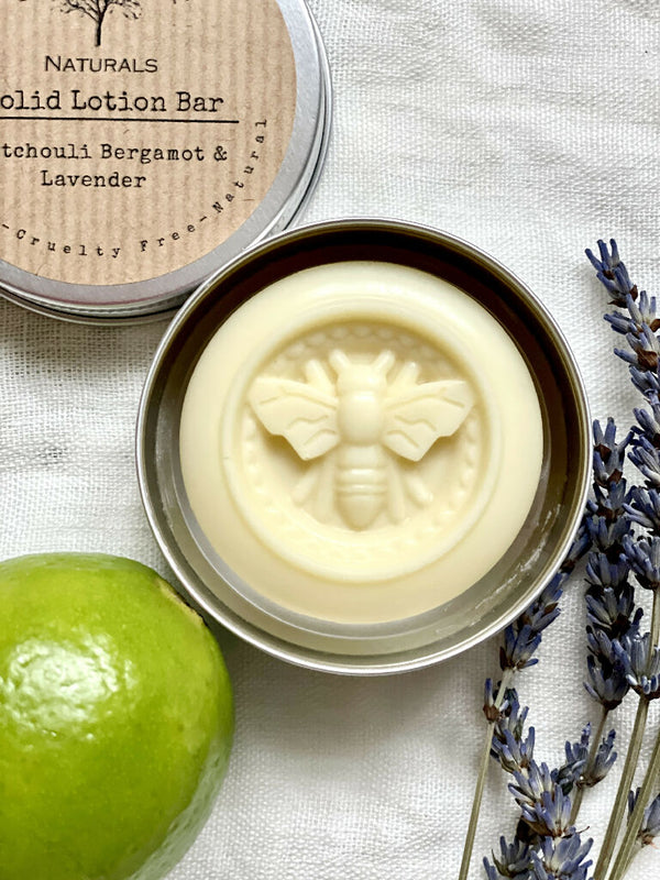 Patchouli, Lavender and Bergamot Solid Lotion Bar