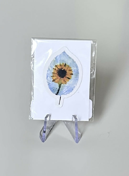 Lonely Sunflower Die-cut Printed Sticker
