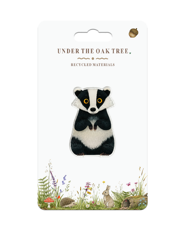 Badge - Badger Brooch Gifts Nature Wildlife Countryside