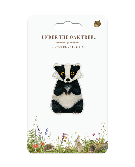 Badge - Badger Brooch Gifts Nature Wildlife Countryside
